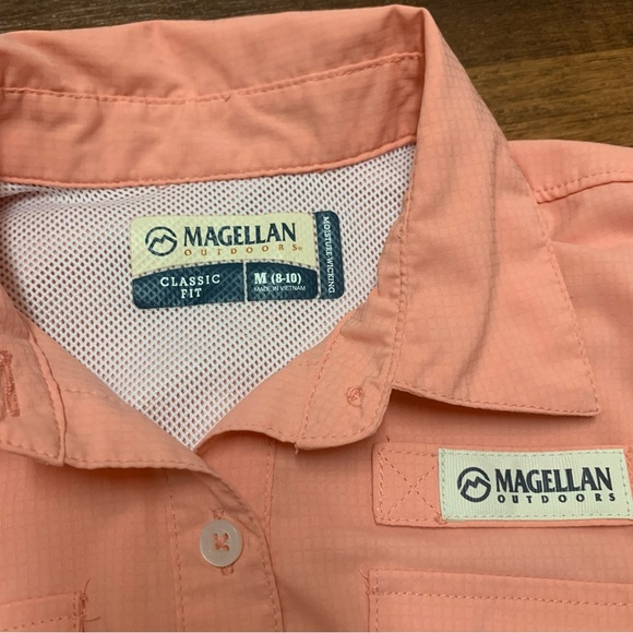 Magellan Outdoors Girls Summer Fishing Dress Sz M (8-10) Coral Color - Picture 5 of 8